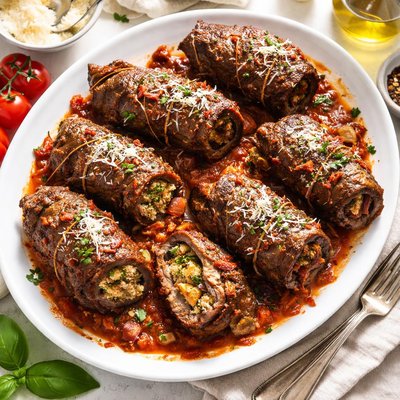 Image of Braciola Braciole Italian Stuffed Beef Rolls