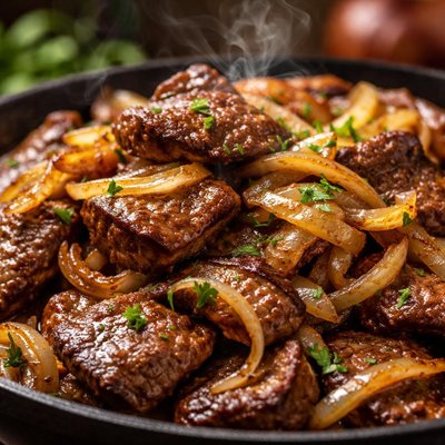 Image of Braised Beef Liver and Onions