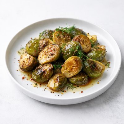 Image of Braised Brussels Sprouts with Vinegar and Dill