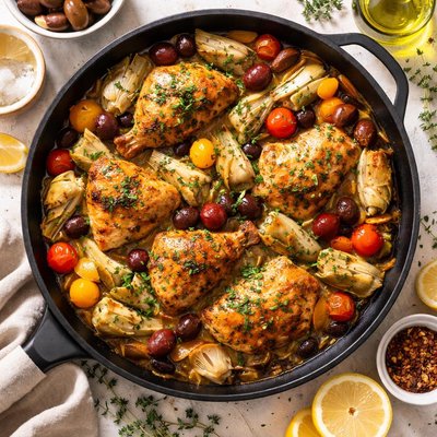 Image of Braised Chicken with Artichoke