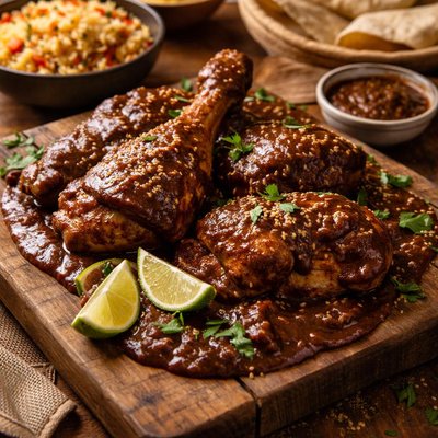 Image of Braised Chicken with Oaxacan Mole