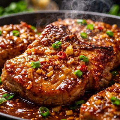 Image of Braised Garlic Ginger Chops