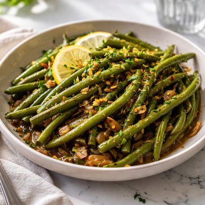Image of Braised Green Beans with Lemon