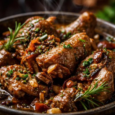 Image of Braised Lamb with Anchovy Sauce Abbacchio Alla Cacciatora