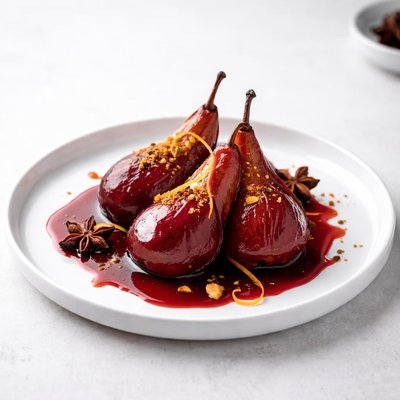 Image of Braised Pears in Red Wine