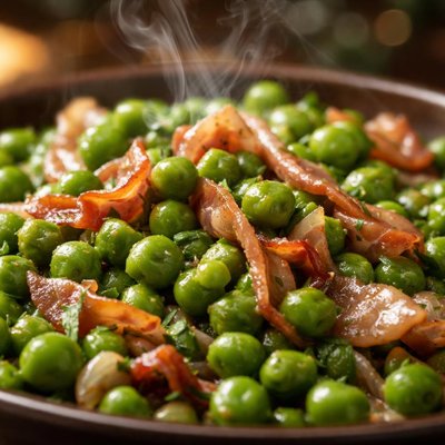 Image of Braised Peas with Prosciutto
