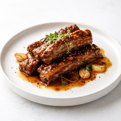 Image of Costillas de cerdo braseadas sin soja