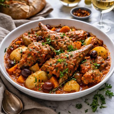 Image of Braised Rabbit Portuguese Style Coelho Estufado