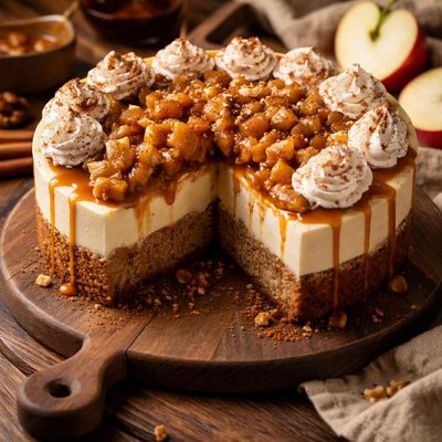 Image of Brandied Apple Cheesecake Cake