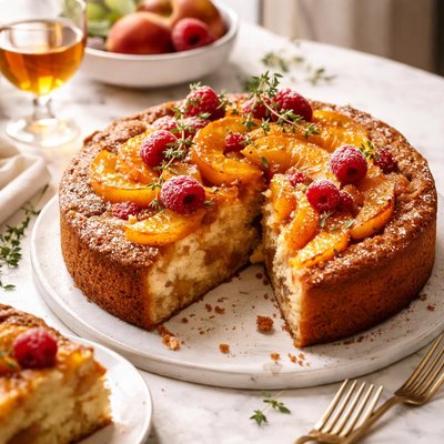 Image of Brandied Peach Cake
