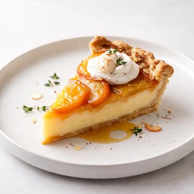 Image of Brandied Peach Custard Pie