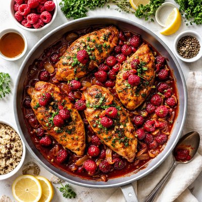 Image of Brandied Raspberry Chicken