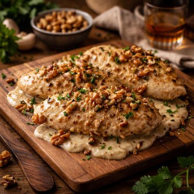 Image of Brandy Walnut Sauce Microwave