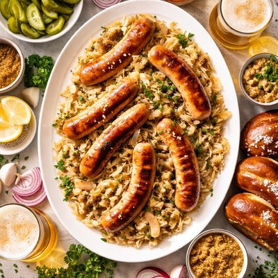 Image of Brats and Sauerkraut
