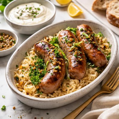Image of Bratwurst and Sour Cream