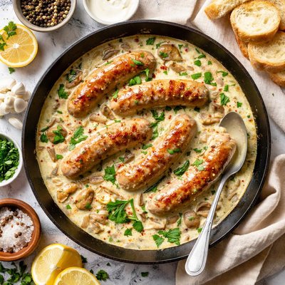 Image of Bratwurst in Sour Cream Sauce