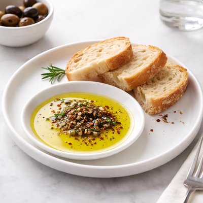 Image of Bread Dipping Olive Oil Similar to Bravo