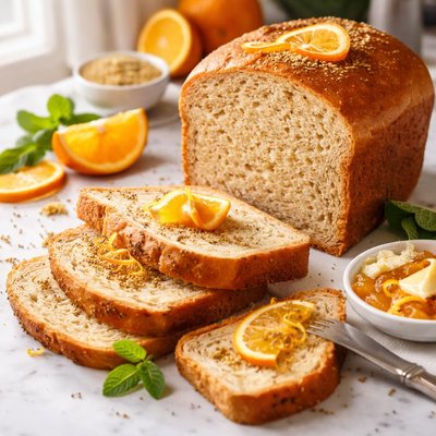 Image of Bread Machine Amaranth and Orange Bread