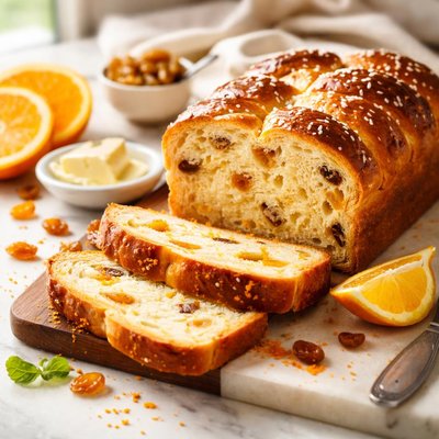 Image of Bread Machine Brioche Orange Raisin Bread