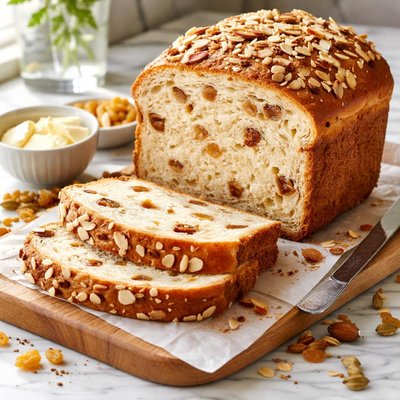 Image of Bread Machine Cardamom Golden Raisin Almond Bread