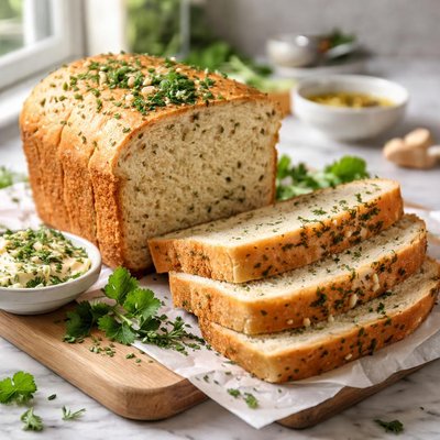 Image of Bread Machine Garlic Herb Bread