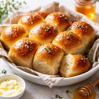 Image of Bread Machine Honey Glazed Rolls