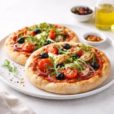 Image of Bread Machine Pizza Crust and Dairy Free Toppings