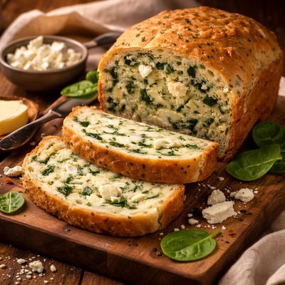 Image of Bread Machine Spinach Feta Bread