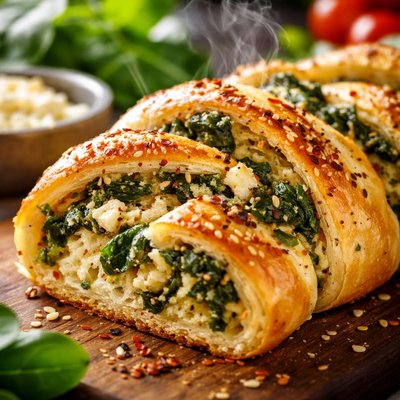 Image of Bread Machine Spinach Feta Twist