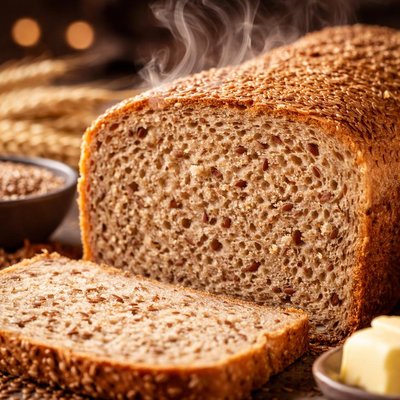 Image of Bread Machine Whole Wheat Flax Bread