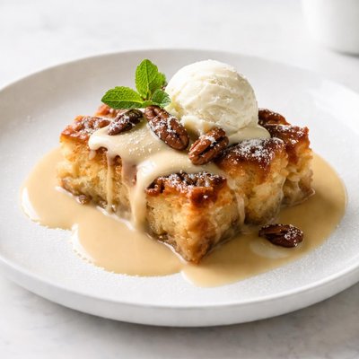 Image of Bread Pudding French Quarter Style with Rum Sauce