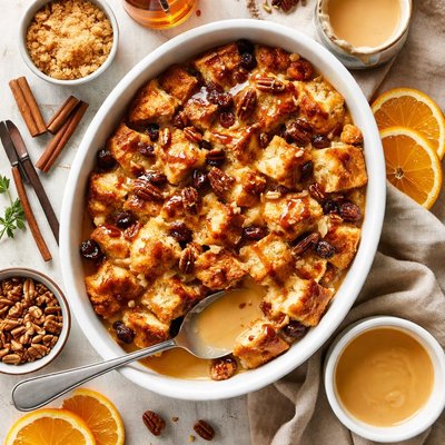 Image of Bread Pudding with Bourbon Sauce