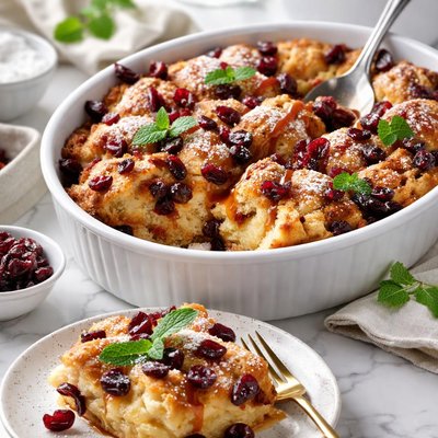 Image of Bread Pudding with Dried Cranberries