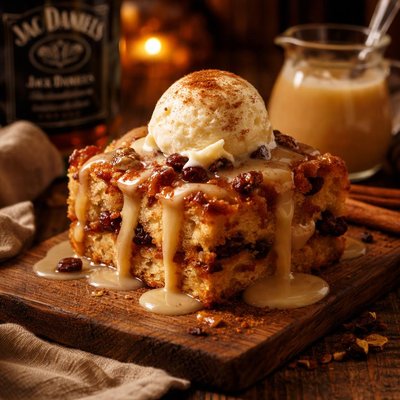 Image of Bread Pudding with Jack Daniels Sauce
