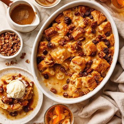 Image of Bread Pudding with Warm Bourbon Sauce