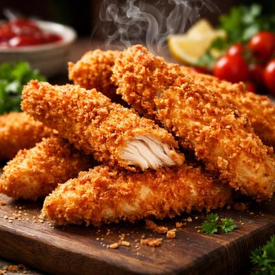 Image of Breaded Chicken Fingers Strips Tenders