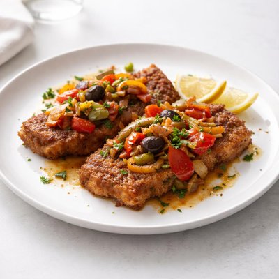 Image of Breaded Cube Steaks a La Portuguese