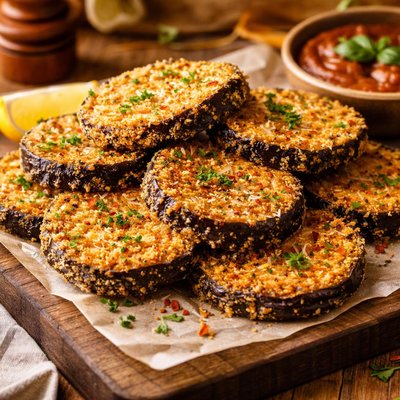 Image of Breaded Eggplant Oven Baked