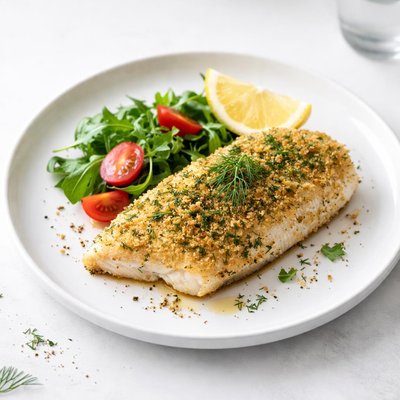 Image of Breaded Garlic and Dill Fish Low Fat