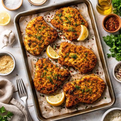 Image of Breaded Pork Chops from the Oven