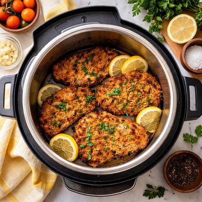 Image of Breaded Pork Chops in the Pressure Cooker