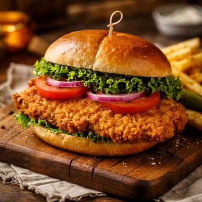 Image of Breaded Pork Tenderloin Sandwich