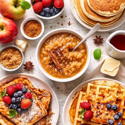 Image of Breakfast Applesauce for Pancakes French Toast or Waffles