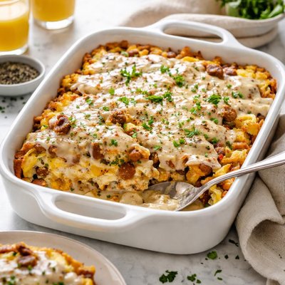Image of Breakfast Casserole Seasoned with Country Gravy