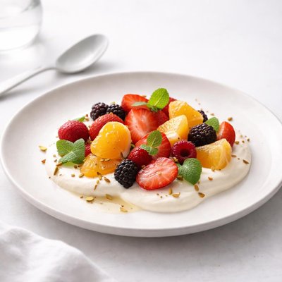 Image of Breakfast Fruit with Ginger Cream