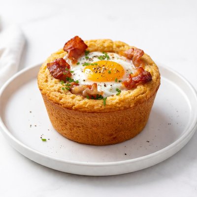 Image of Breakfast in a Corn Muffin