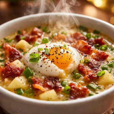 Image of Breakfast Soup Aka Bacon and Egg Soup