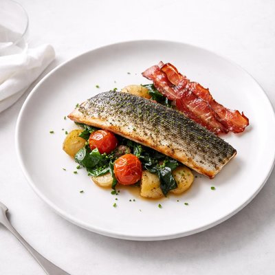 Image of Breakfast Trout with Bacon