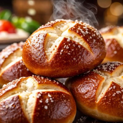 Image of Bretzel Rolls Bavarian Pretzel Sandwich Rolls