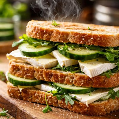 Image of Brie and Cucumber Sandwiches